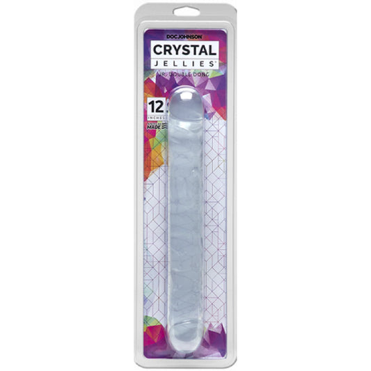 Doc Johnson – 12" Crystal Jellies Jr. Double Dong | Double-Ended Dildo