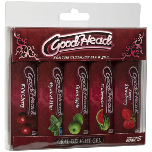 Doc Johnson – Good Head Oral Delight Gel Multi 5-Pack | Flavoured Oral Sex Gel