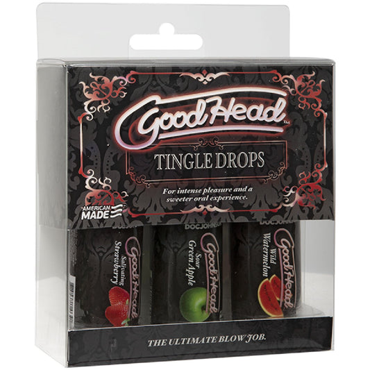 Doc Johnson – GoodHead Tingle Drops 3-Pack | Oral Sex Enhancers