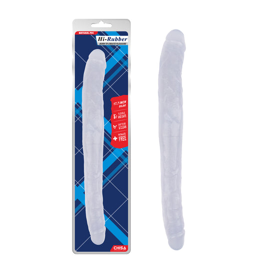 Hi-Rubber - 17.7 Inch Double Dildo | Assorted Colours