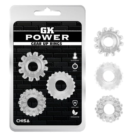 GK Power - Gear Up Rings | Assorted 3 Pack