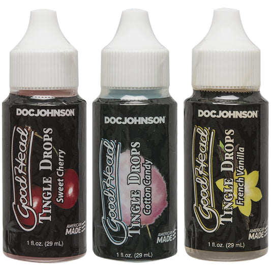 Doc Johnson – GoodHead Tingle Drops 3-Pack | Oral Sex Enhancer