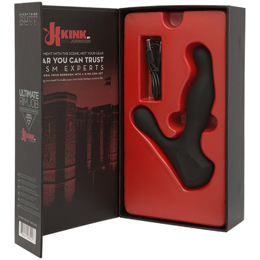 Kink by Doc Johnson – Silicone Prostate Massager With Rotating Ridges Ultimate RimJob | Prostate Massager