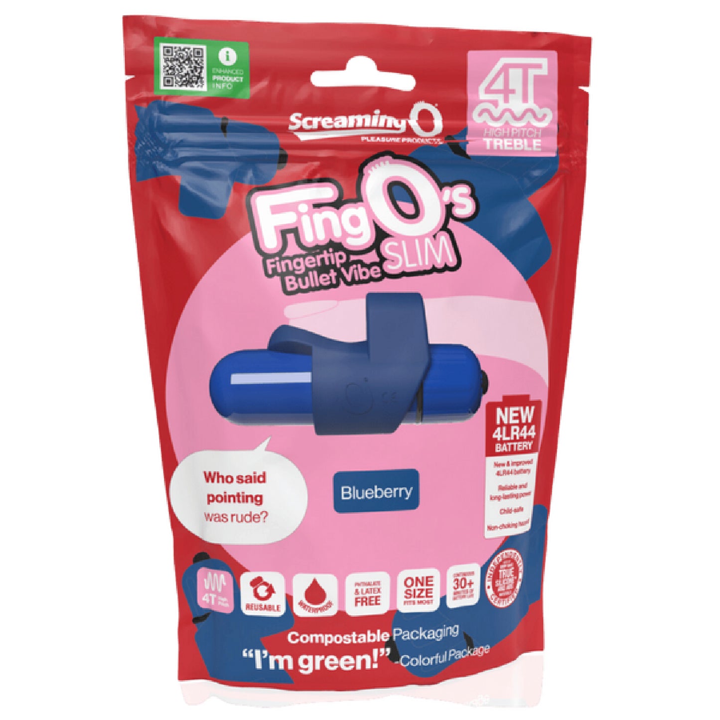 Screaming O - FingO’s Slim 4T High Pitch Treble | Fingertip Bullet Vibrator