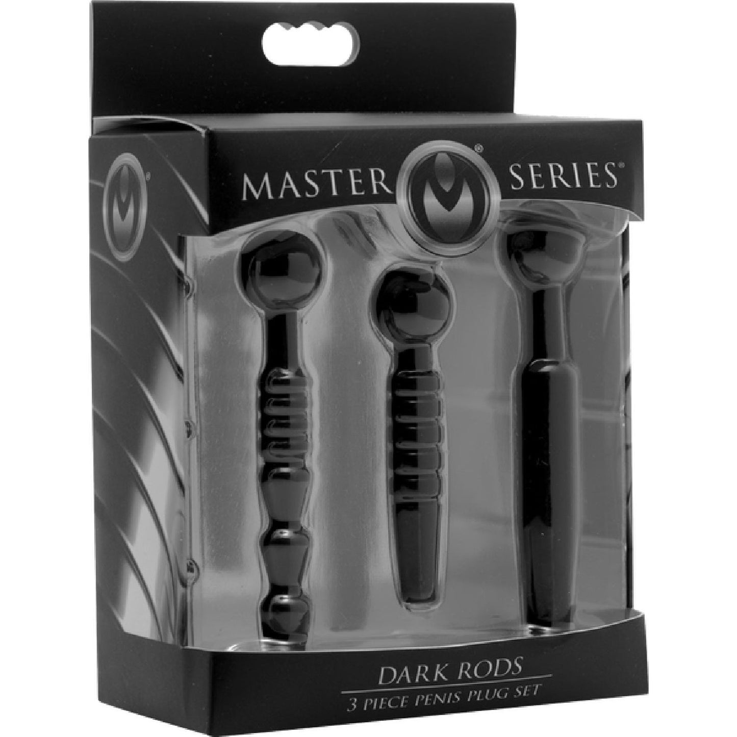Master Series - Dark Rods 3 Piece Silicone Penis Plug Set | Urethral Plug Set