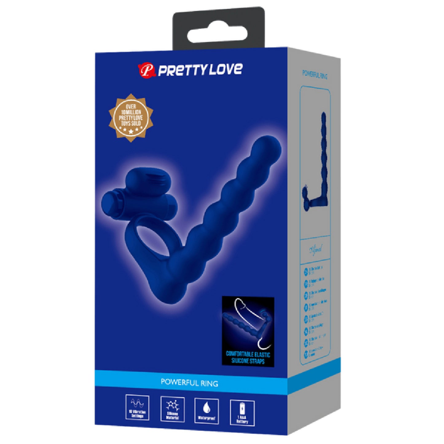 Pretty Love - Powerful Ring Ajmal | Vibrating Cock Ring with Double Prober