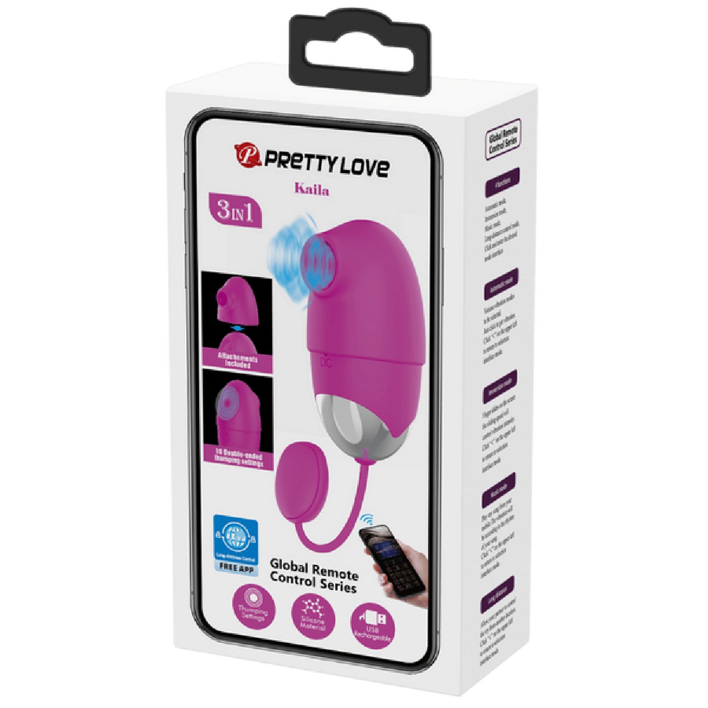 Pretty Love - Global Remote Control Series Kaila 3-in-1 | App Control Vibrating Egg