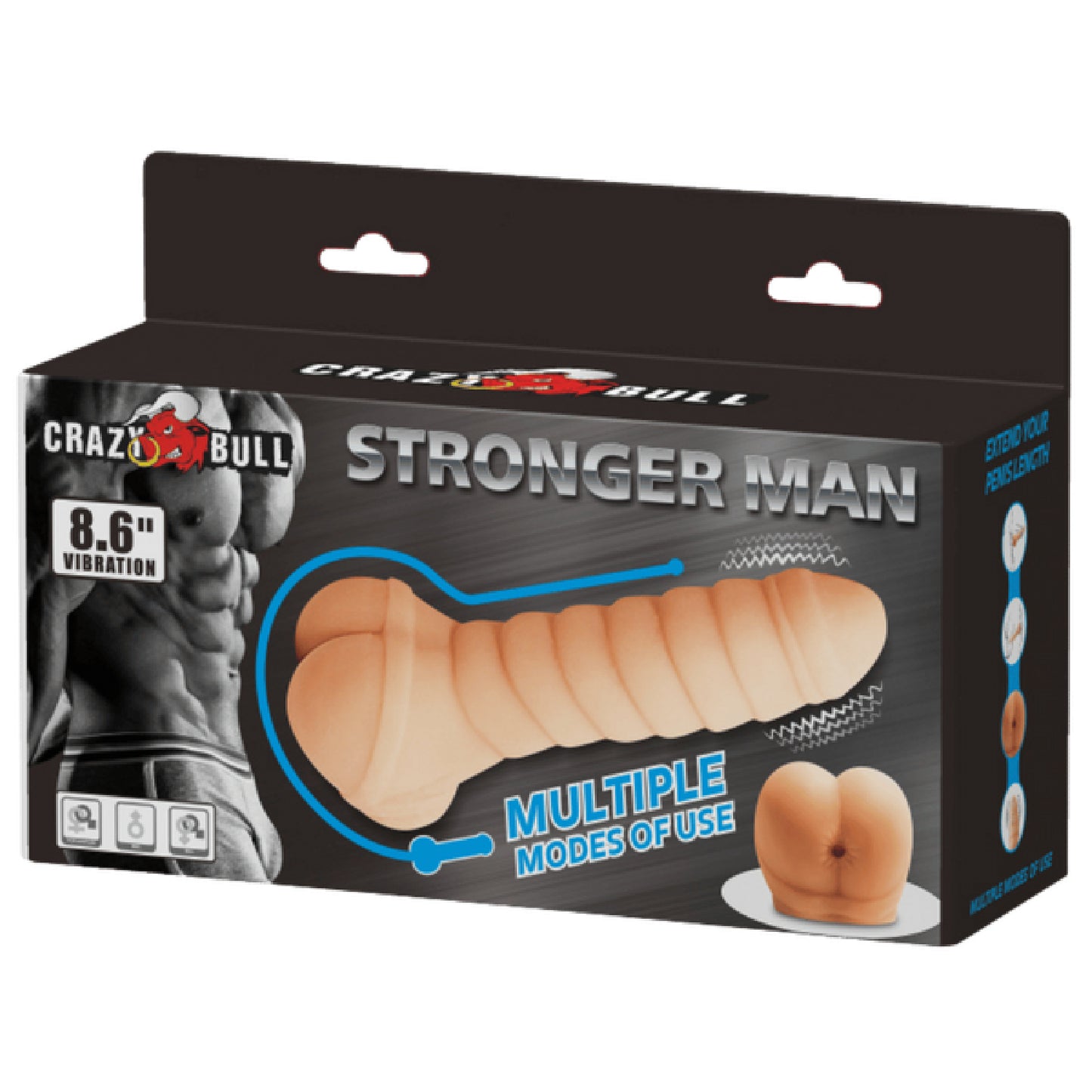 Pretty Love - Crazy Bull Stronger Man 8.6" Vibrating | Penis Sleeve / Stroker