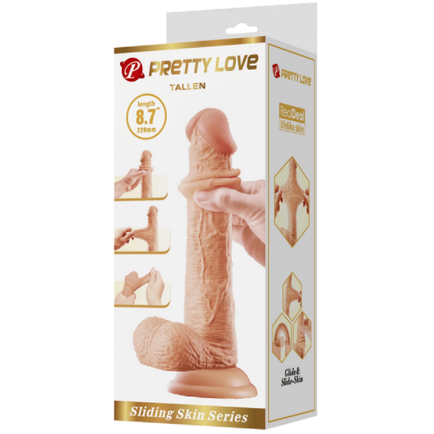 Pretty Love - Sliding Skin Series Tallen 8.7" Dong | Realistic Dildo