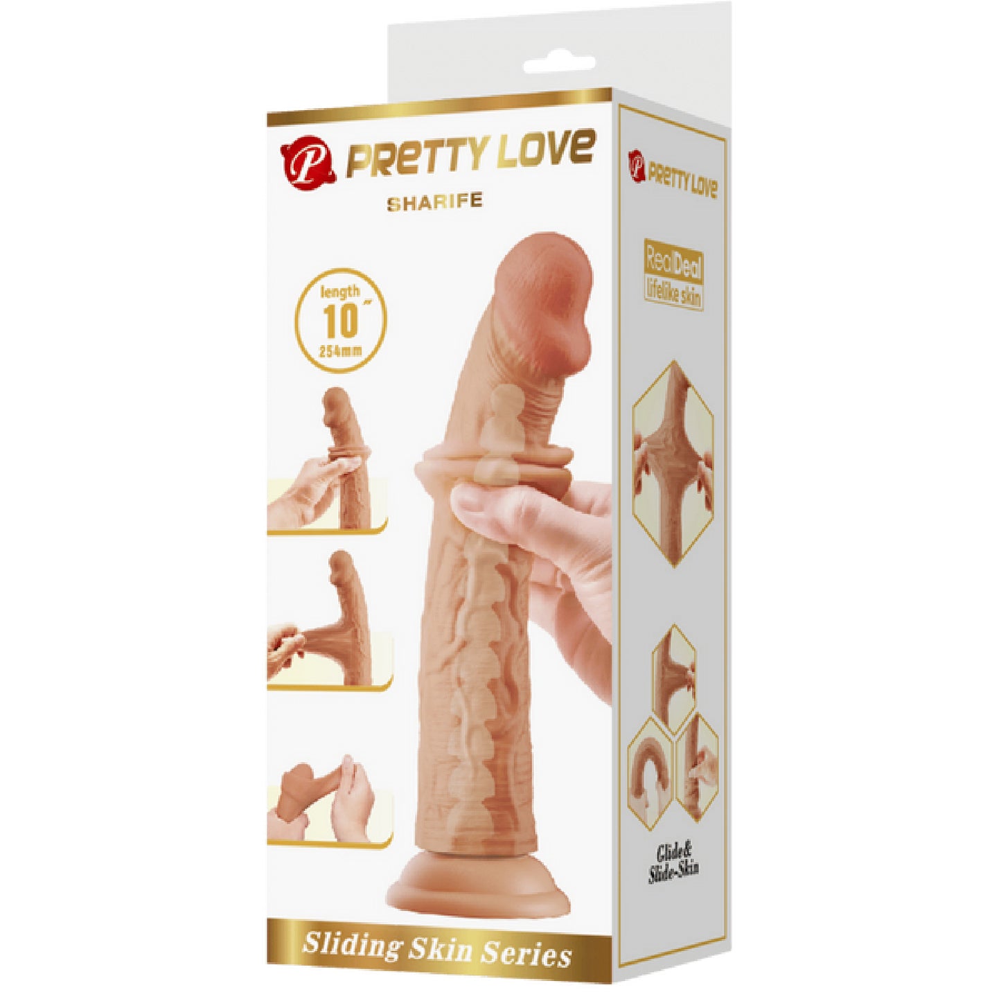 Pretty Love - Sliding Skin Series Sharife 10" Dong | Realistic Dildo