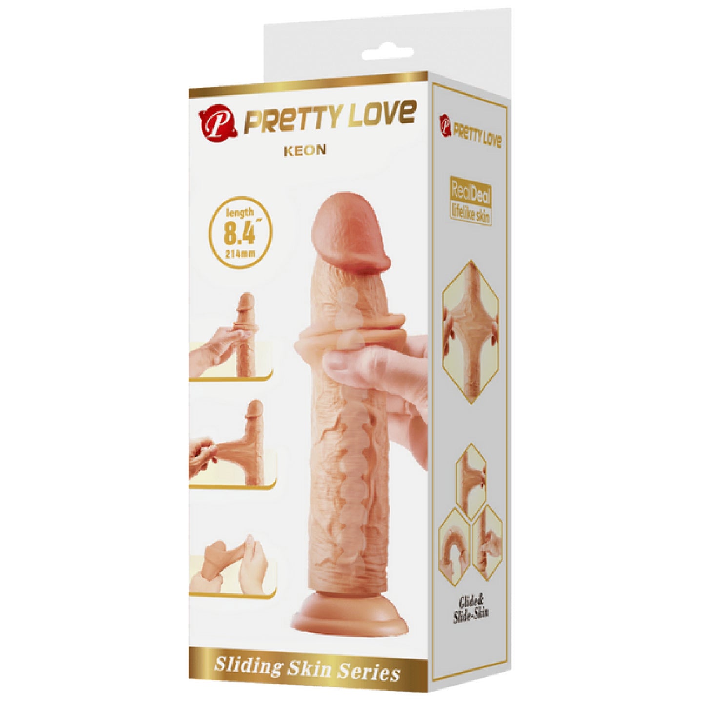 Pretty Love - Sliding Skin Series Keon 8.4" Dong | Realistic Dildo