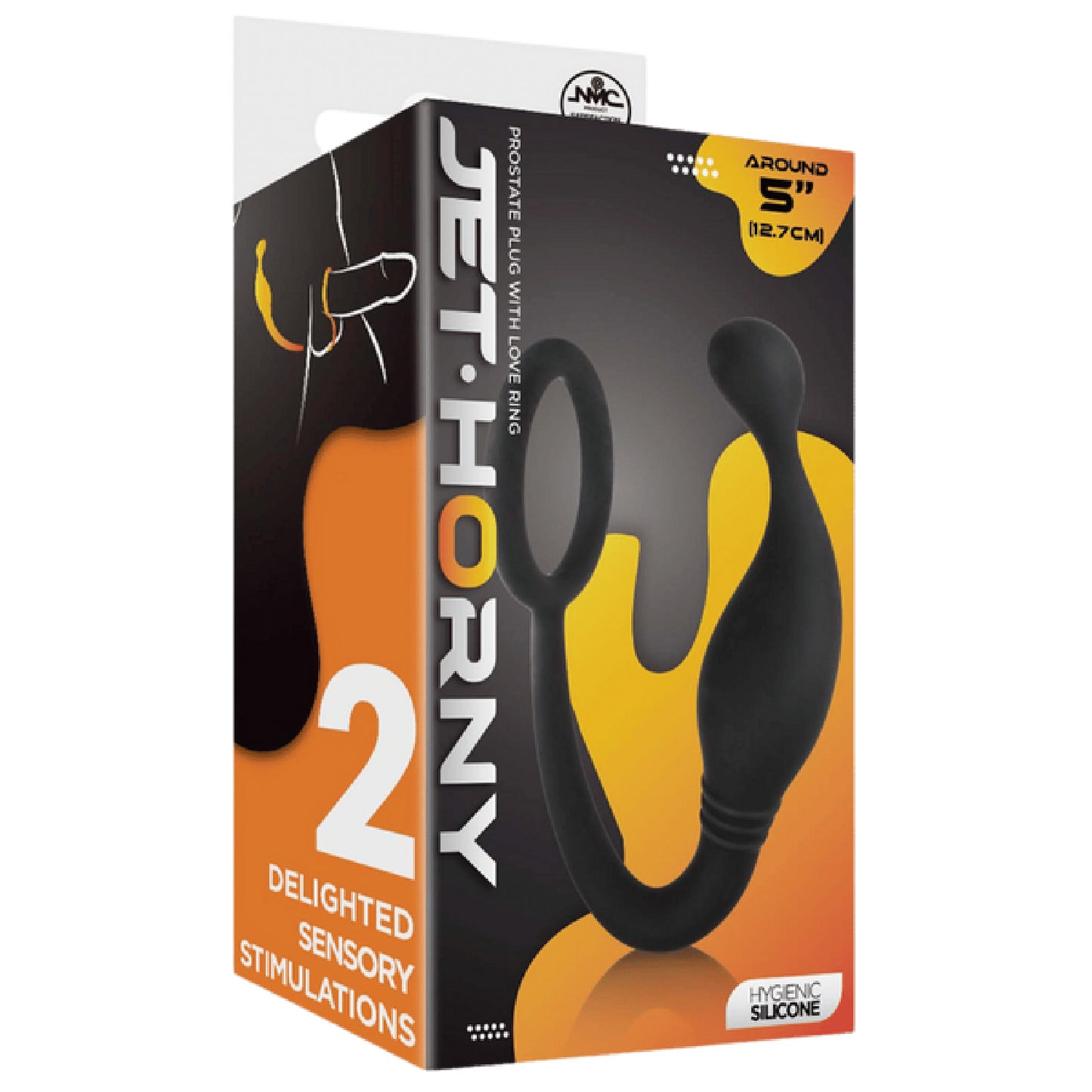 Excellent Power – Jet Horny 5" Prostate Plug with Love Ring | Prostate Plug & Cock Ring Combo