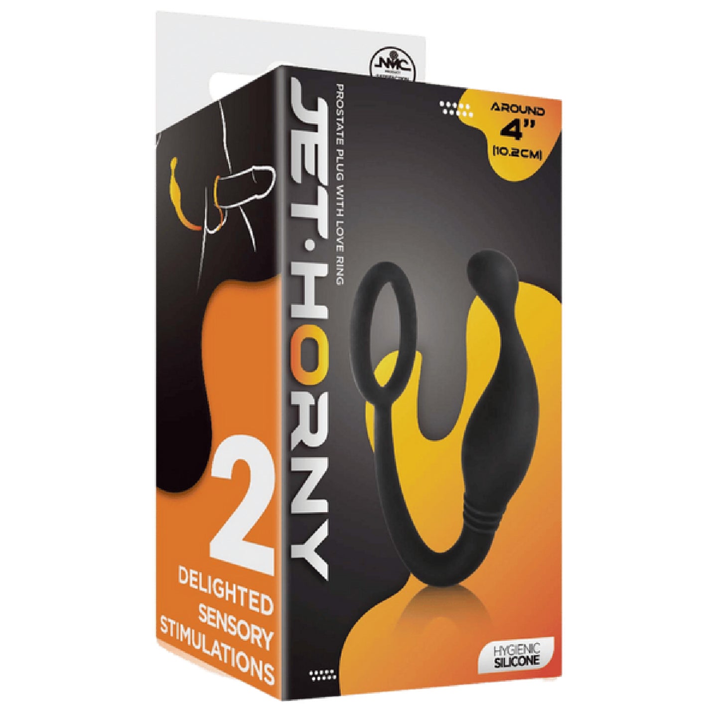 Excellent Power – Jet Horny 4" Prostate Plug with Love Ring | Prostate Plug & Cock Ring Combo