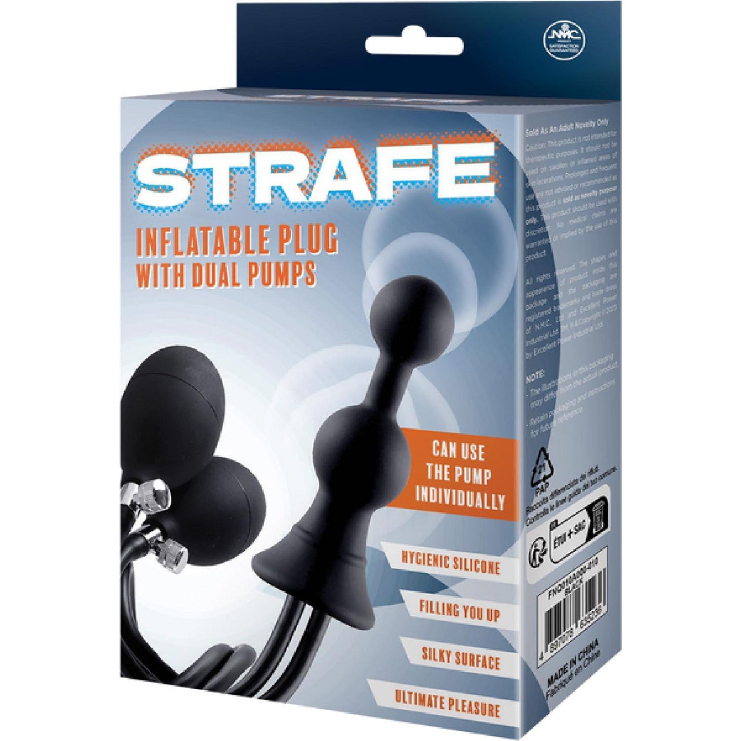 Excellent Power - Strafe Inflatable Plug with Dual Pumps | Inflatable Anal Plug