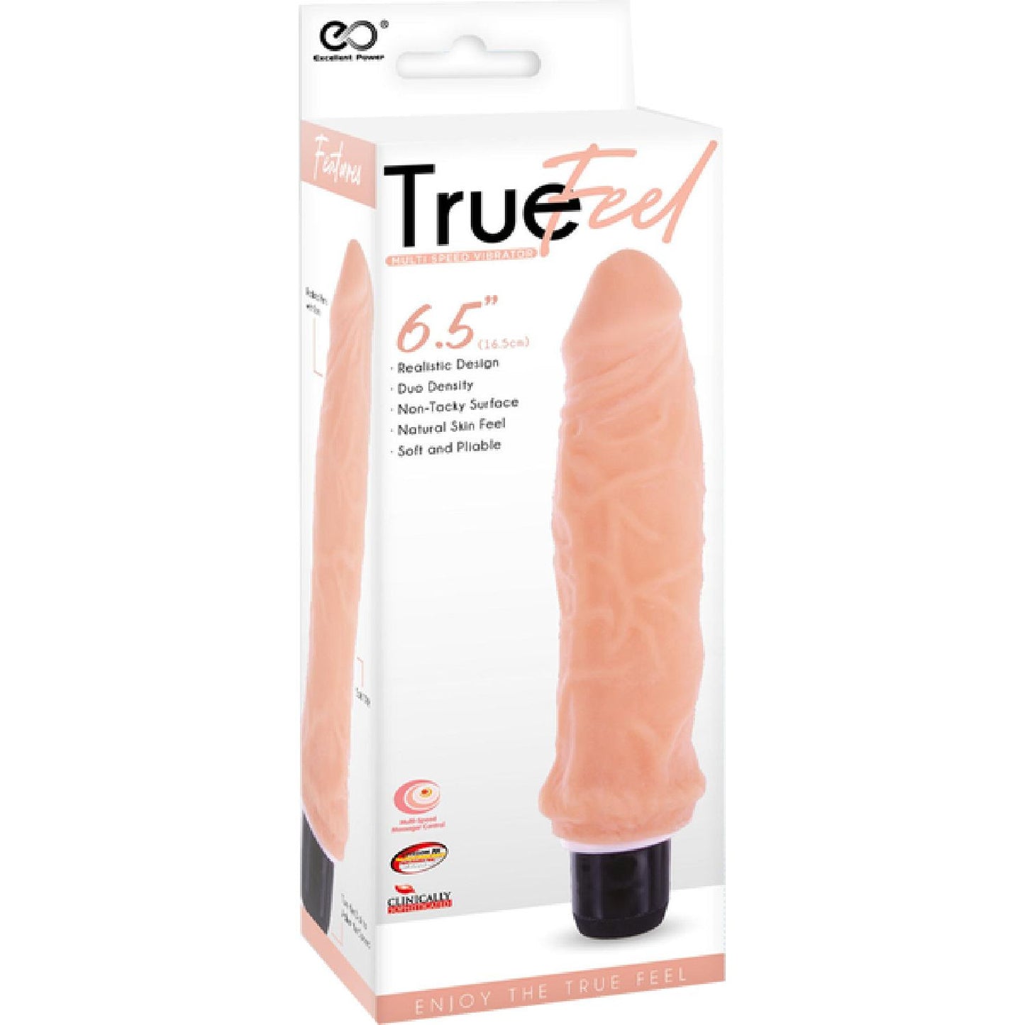 Excellent Power – Ribbed True Feel Multispeed Vibrator 16.5cm | Realistic Vibrator
