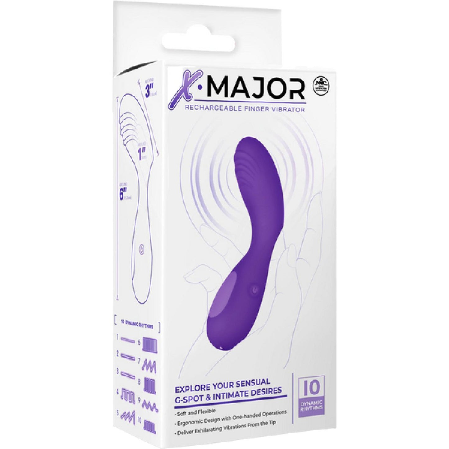 Excellent Power – X.Major Rechargeable Finger Vibrator | Finger Stimulator