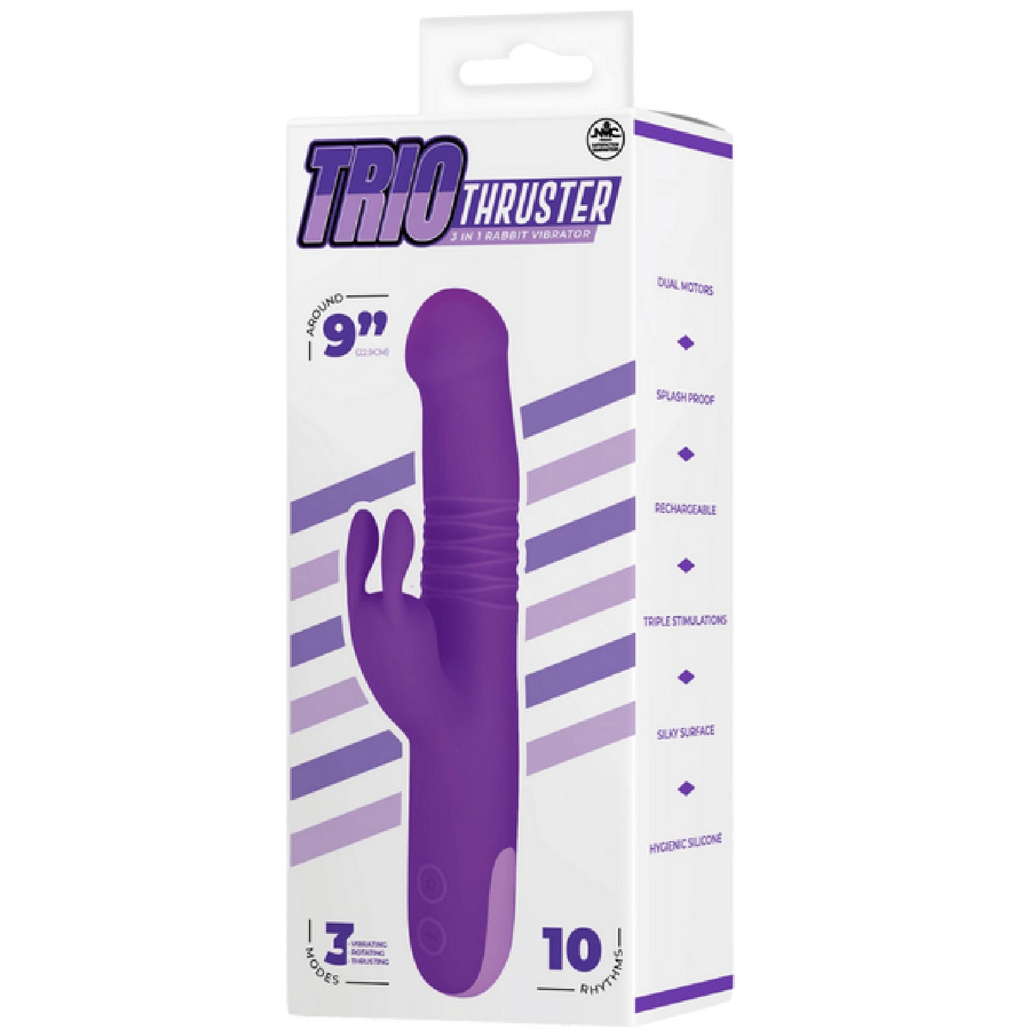 Excellent Power - Trio Thruster 3 in 1 Rabbit Vibrator | Triple Action Rechargeable Vibrator