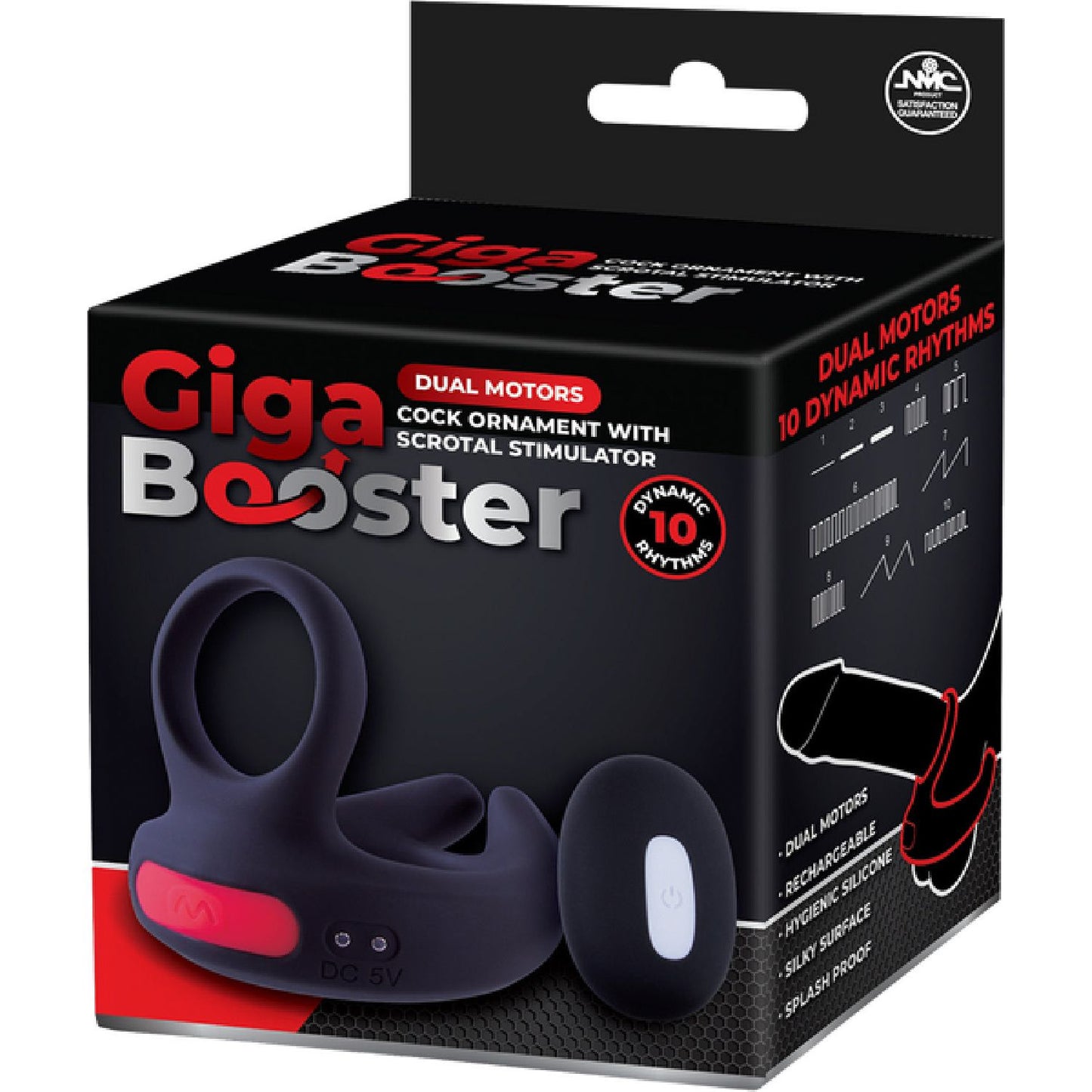 Excellent Power – Giga Booster Dual Motor Cock Ornament with Scrotal Stimulator | Rechargeable R.C Cock Ring