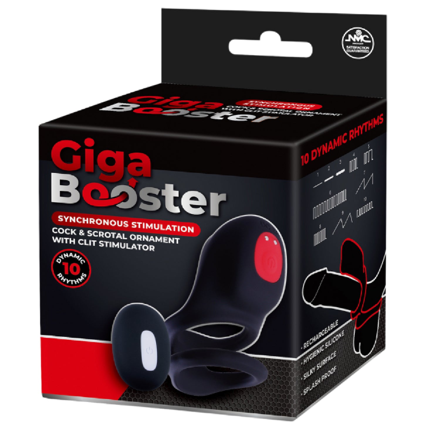 Excellent Power - Giga Booster Cock & Scrotal Ornament with Clit Stimulator | Rechargeable R.C Cock & Ball Ring