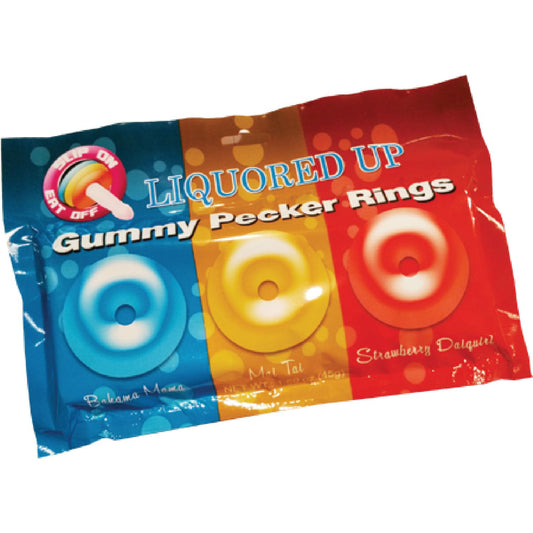 Hott Products Unlimited - Liquored Up Pecker Gummy Rings | Edible Cock Ring Set