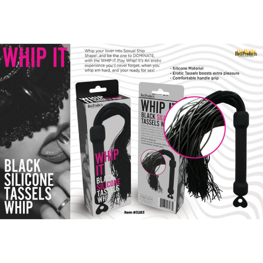 Hott Products Unlimited – Whip It! Black Tassel | Silicone Tassel Whip