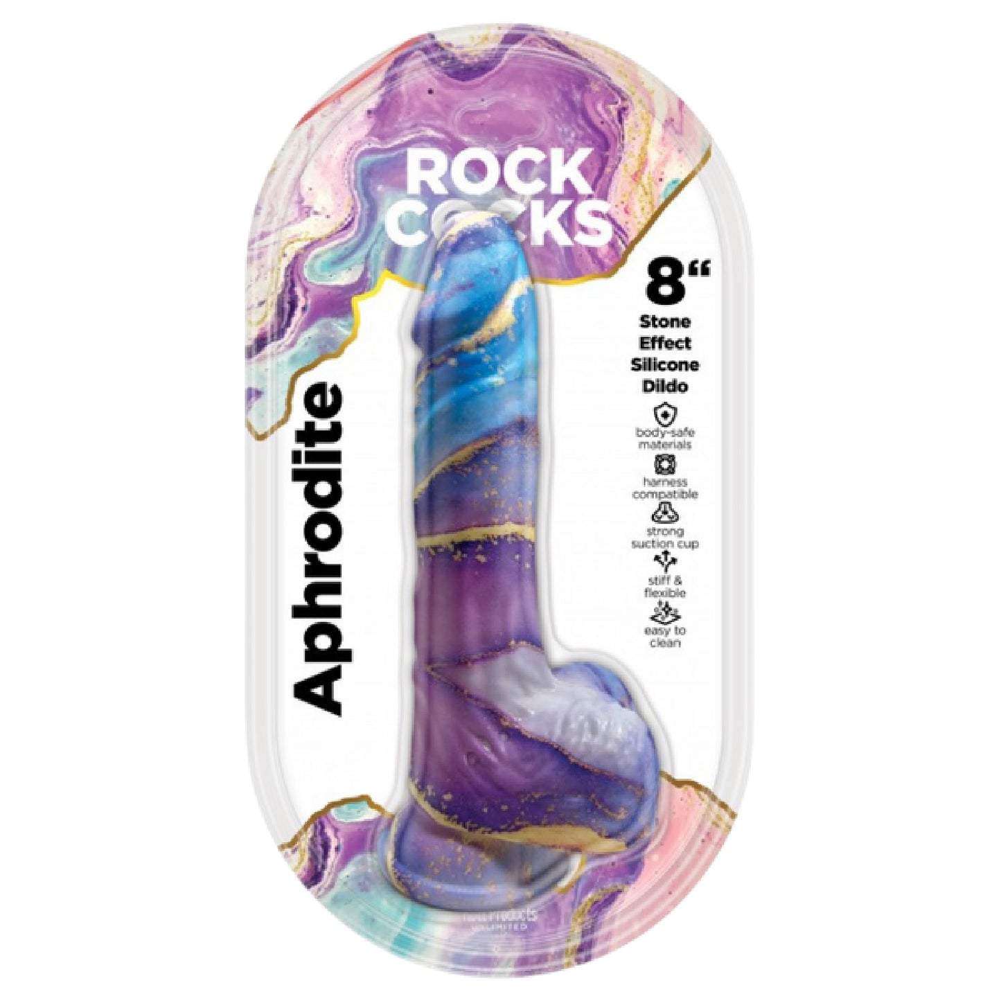Hott Products Unlimited - Rock Cocks Aphrodite 8" Stone Effect | Silicone Dildo