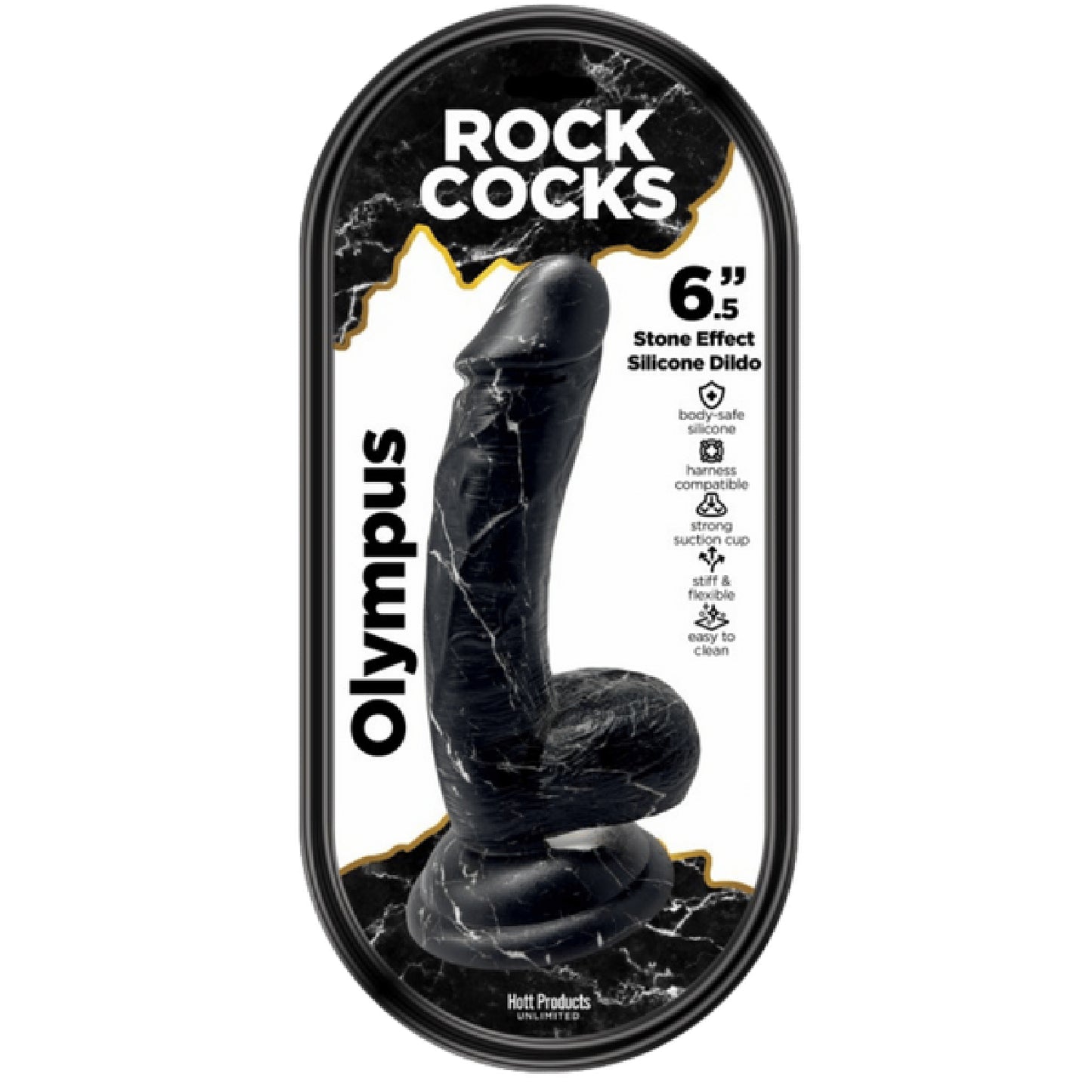 Hott Products Unlimited - Rock Cocks 6" Stone Effect Silicone Dildo | Silicone Dildo