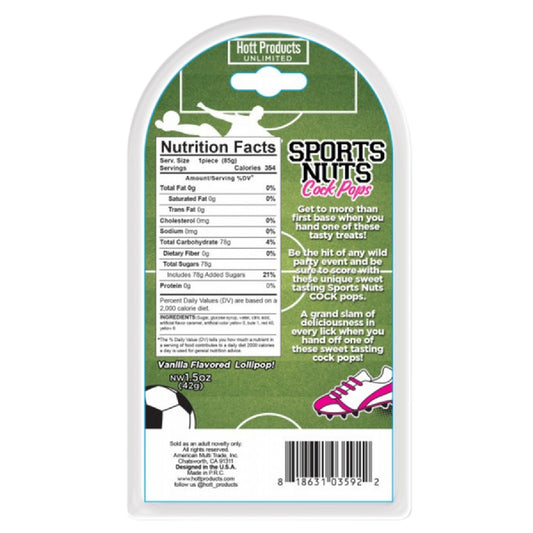 Hott Products Unlimited – Sports Nuts Cock Pop | Novelty Lollipop