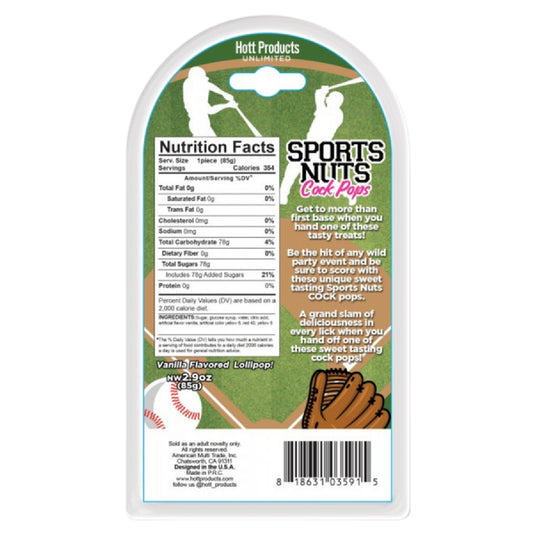 Hott Products Unlimited – Sports Nuts Cock Pop | Novelty Lollipop