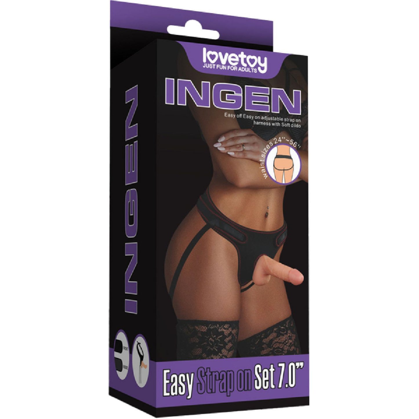 Lovetoy - Ingen Easy Strap-on Set 7.5" | Strap-on Harness With Dildo