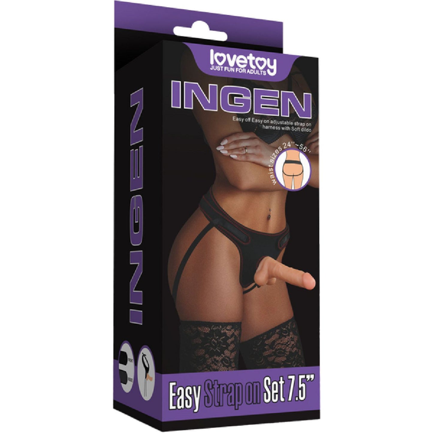 Lovetoy - Ingen Easy Strap-on Set 7.5" | Strap-on Harness With Dildo