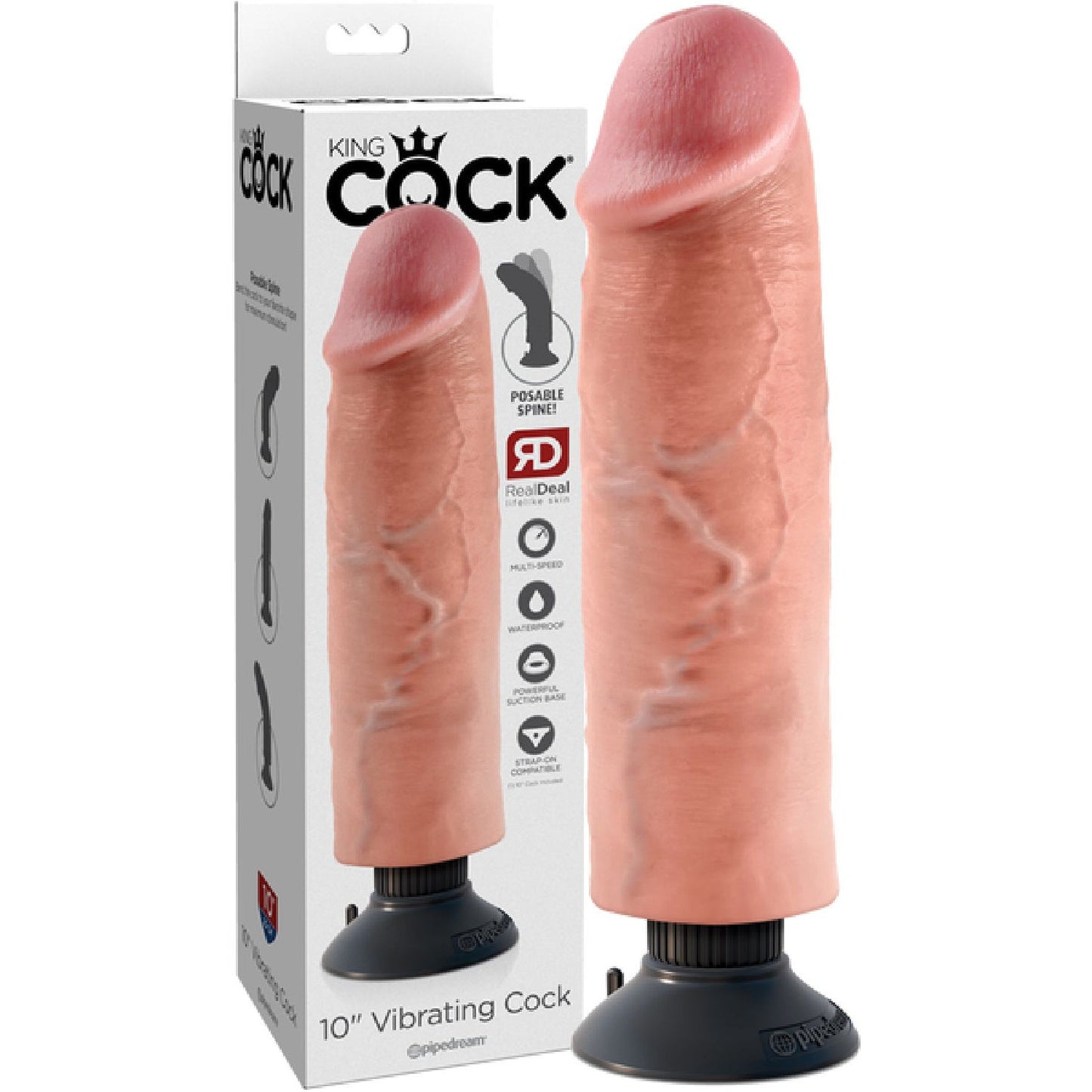 Pipedream - King Cock 10" Vibrating Cock | Vibrating Dildo