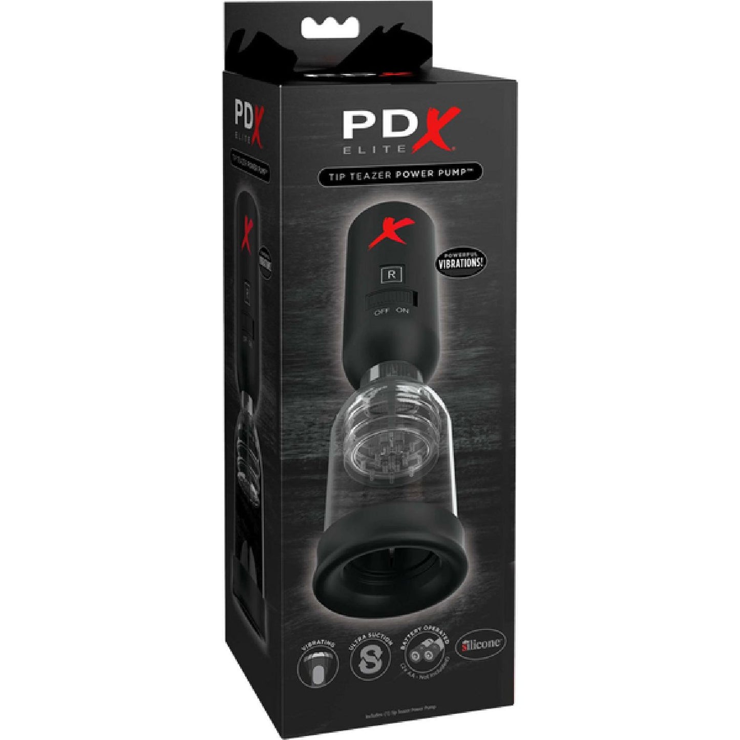 Pipedream - PDX Elite Tip Teazer Power Pump | Vibrating Penis Head Pump