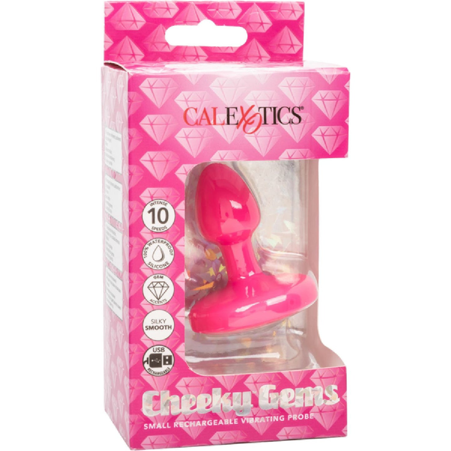 CalExotics - Cheeky Gems Small Rechargeable Vibrating Probe | Vibrating ButtPlug