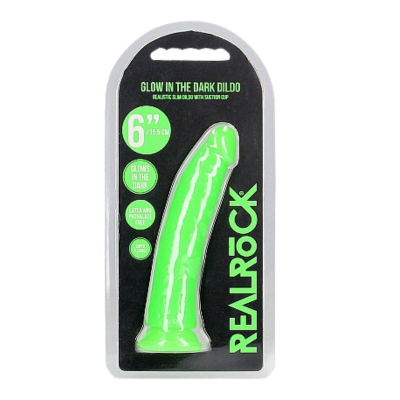 Real Rock - Glow-In-The-Dark 6" Slim | Dildo