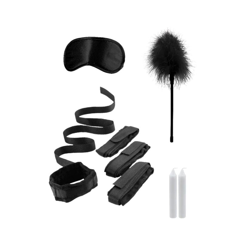 Ouch! - Black & White Range - Bed Bindings Restraint Kit | 8 Piece Set