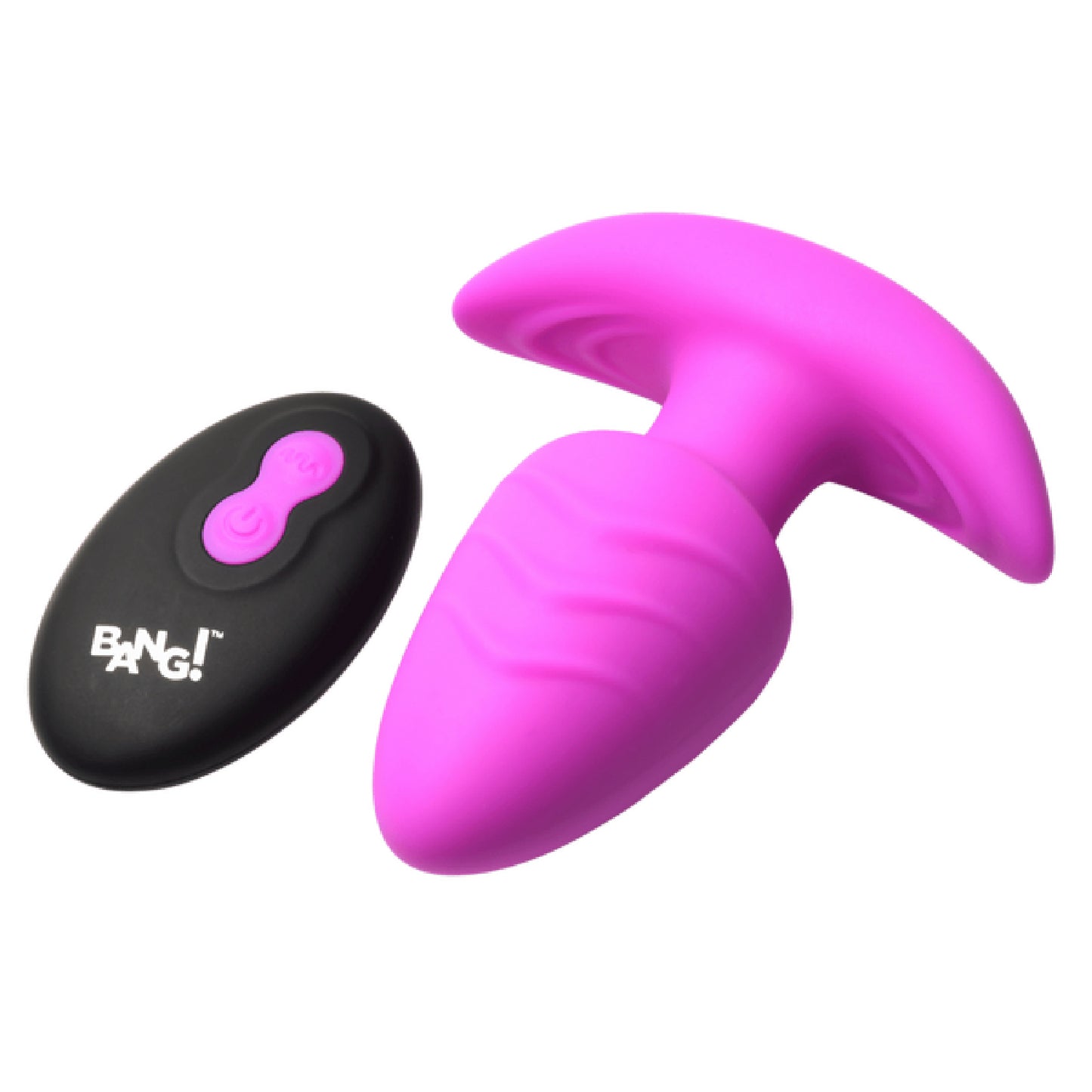XR Brands - Rotating & Vibrating Silicone Butt Plug w/ Remote