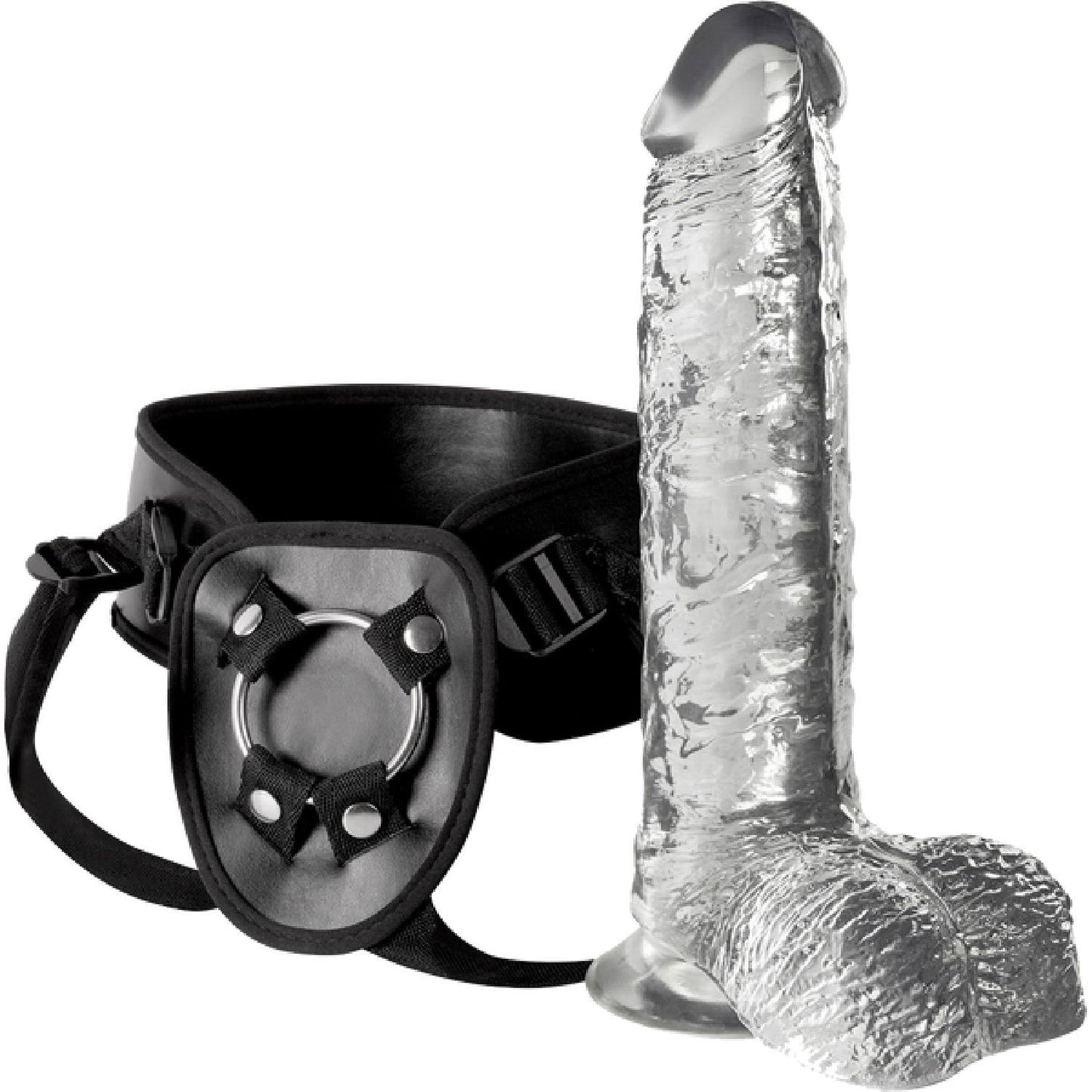 Excellent Power - Invisible Hunter Ultra Clear Dong With Harness 7" | Strap-On