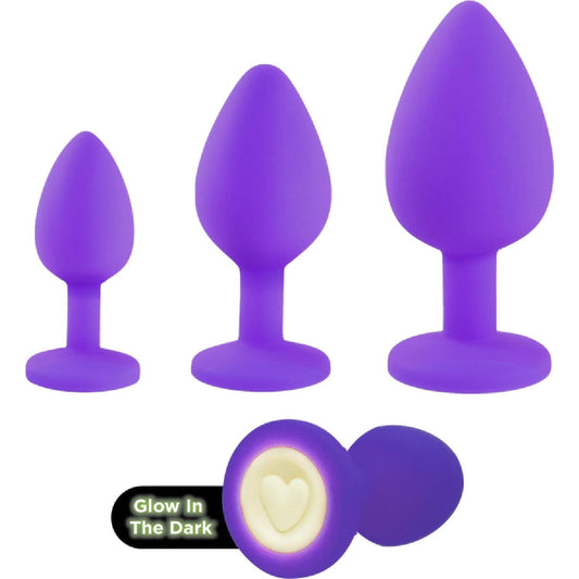 Excellent Power - Heart Light High Grade Silicone Training Kit 3in1 | Anal Training Kit