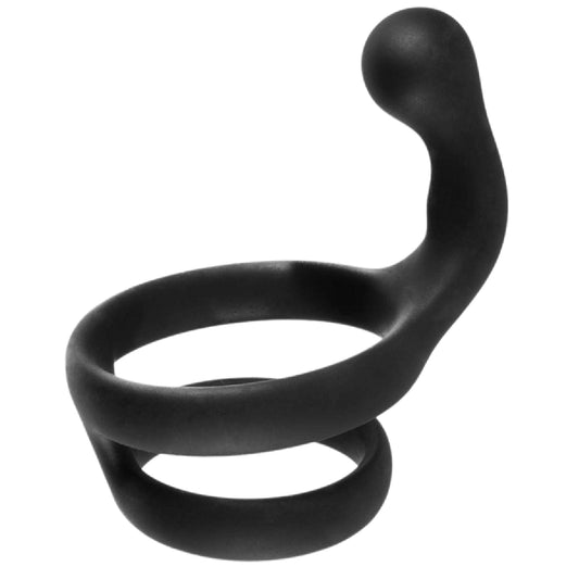 Excellent Power – Jet Horny Cock Ring with Ball Strap and Clit Stimulator | Cock Ring with Ball Strap