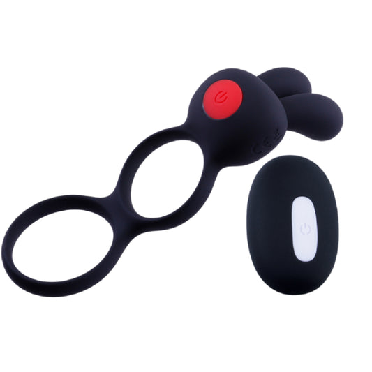 Excellent Power - Giga Booster Cock & Scrotal Ornament with Clit Stimulator | Rechargeable R.C Cock & Ball Ring