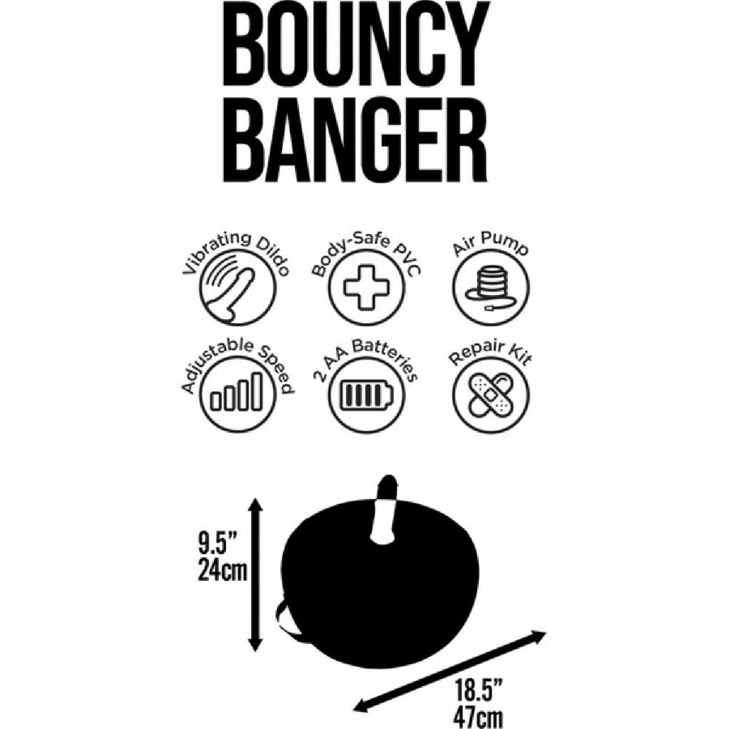 Hott Products Unlimited – Blow & Play Bouncy Banger | Inflatable Sex Cushion