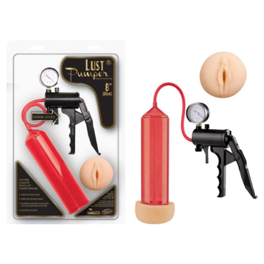 Lust Pumper - 8" Vacuum Penis Pump | Pressure Release Valve