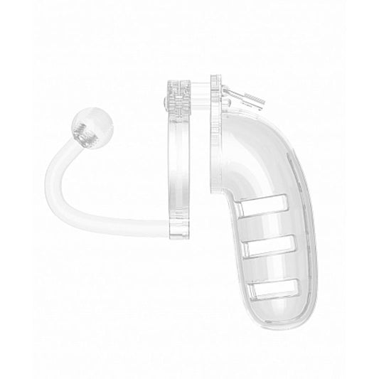 ManCage - No. 12 Chastity Cock Cage w/ Plug Transparent | 5.5"