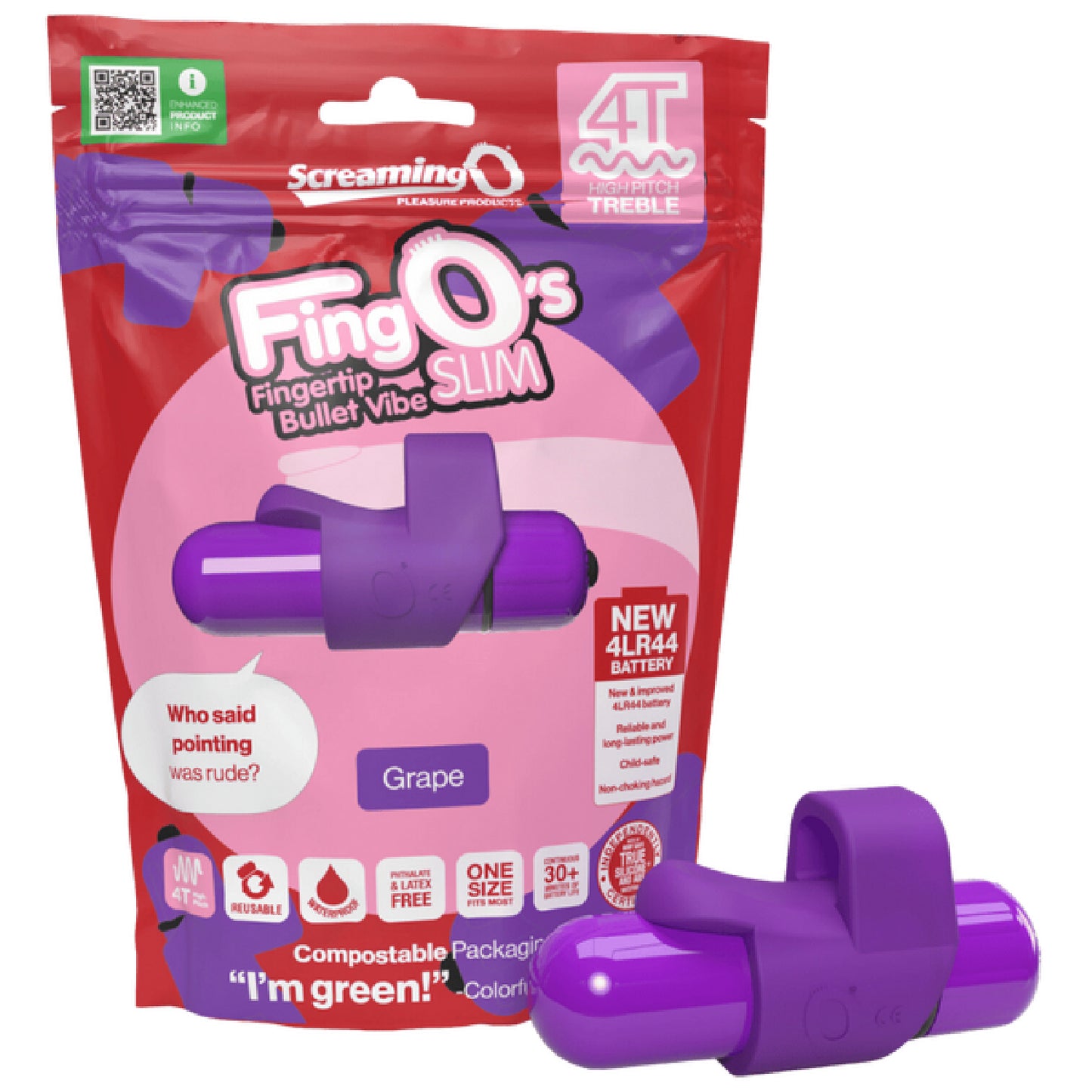 Screaming O - FingO’s Slim 4T High Pitch Treble | Fingertip Bullet Vibrator