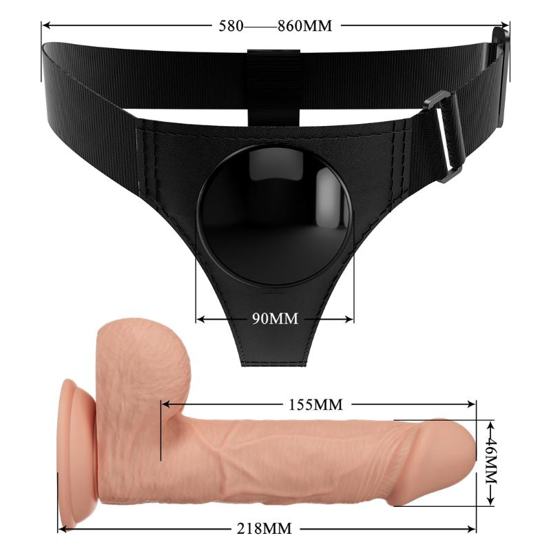 Pretty Love - Jerry 7.6" | Dildo & Harness Brief
