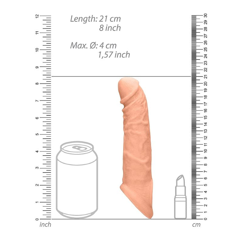 Real Rock - 8" Penis Extender w/ Rings | Flesh