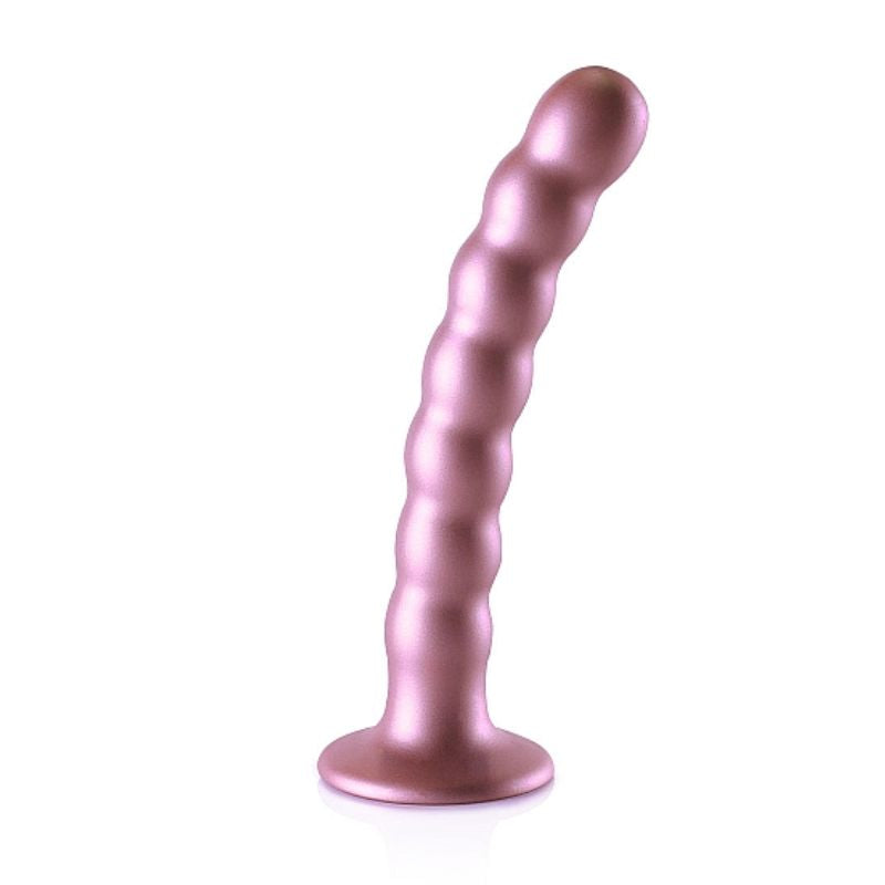 Ouch! - 8 Inch Beaded Silicone G-Spot Dildo | Metallic Range