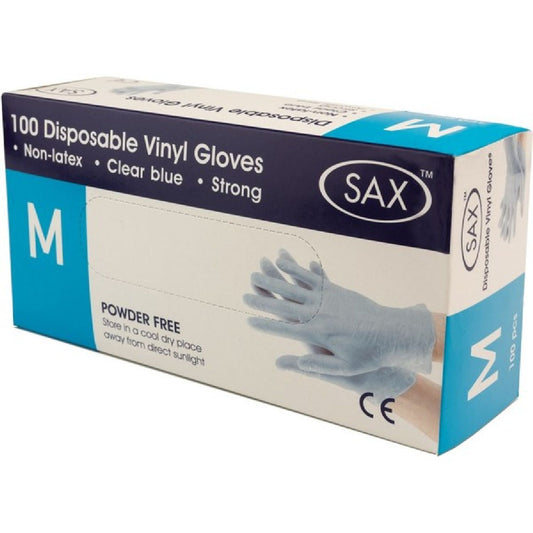 Sax - 100 x Disposable Vinyl Gloves | Gloves