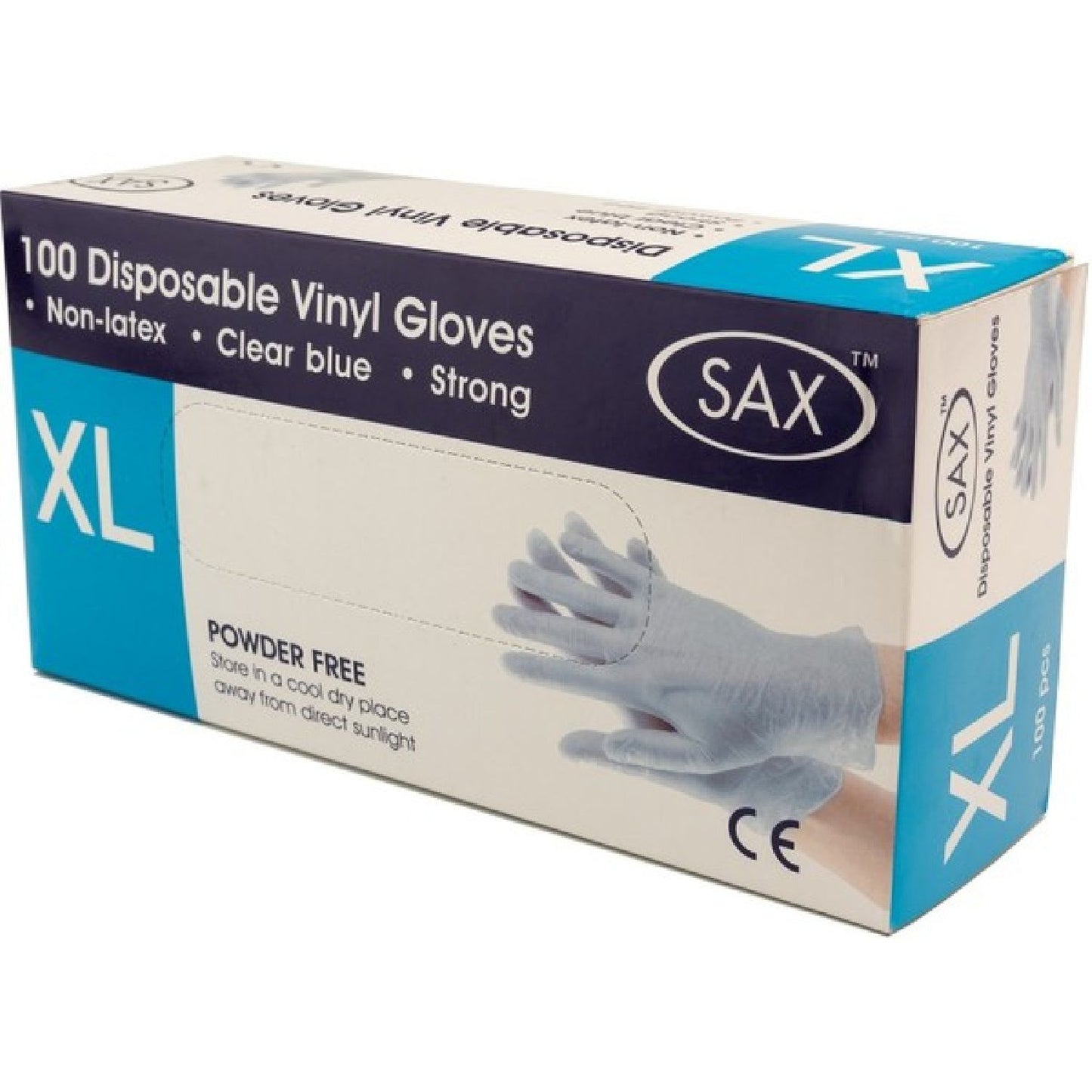 Sax - 100 x Disposable Vinyl Gloves | Gloves